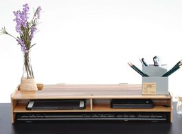Foto van Meubels heighten shelf rack stand holder for display screen keyboard base bracket wooden desktop mon