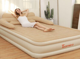 Foto van Meubels inflatable mattress double household outdoor cushion bed sheet people increase folding porta
