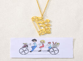 Foto van Sieraden children s drawing customized keychain personlaized gift lucky amulet from family best wish