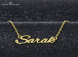 Foto van Sieraden personalized custom name necklaces gift for women men gold silver color stainless steel cha