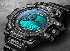 Foto van Horloge cool luminous men sport watch high end silicone strap military wrist led calendar waterproof