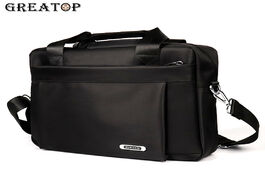 Foto van Tassen greatop men handbags large capacity briefcase office portable laptop shoulder bag waterproof 
