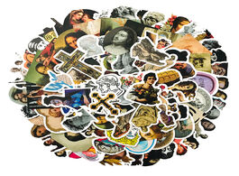 Foto van Kantoor school benodigdheden 100pcs famous artists oil painting mona lisa stickers for diy laptop sc