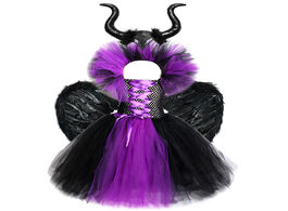 Foto van Baby peuter benodigdheden horns wings maleficent costume girls princess tutu dress devil halloween c