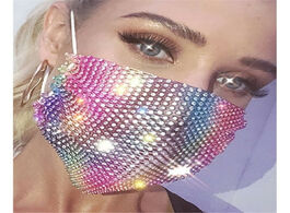 Foto van Sieraden 2020 fashion bling colorful crystal cover face jewelry elastic mask decor shining rhineston