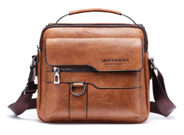 Foto van Tassen 2020 new men s messenger bag european and american pu leather retro large capacity shoulder h