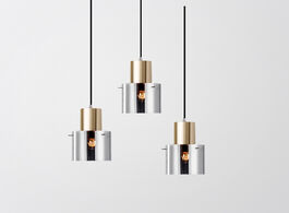 Foto van Lampen verlichting copper glass modern led pendant light for living room bedroom dining hanging lamp
