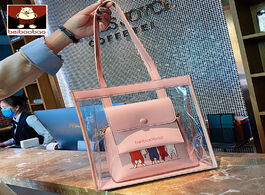 Foto van Tassen beibaobao brand women s handbags luxury pvc transparent summer bag beach printing 2020 tote b