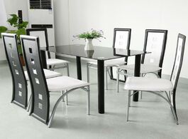 Foto van Meubels 2pcs kits dining chairs minimalism 6 holes backrest hotel restaurant furniture hwc