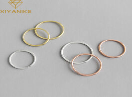 Foto van Sieraden xiyanike 925 sterling silver new fashion glossy line rings for women minimalist geometric h
