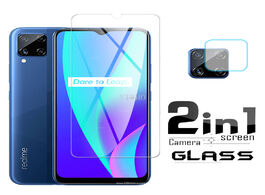 Foto van Telefoon accessoires 2 in 1 protective glass on for oppo realme c15 camera lens realmi c 15 safety s