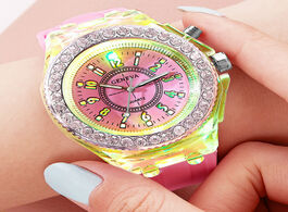 Foto van Horloge a0001 fashionable luminous led kids watch candy color silicone with lamp students children