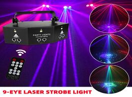 Foto van Lampen verlichting 9 eye rgb disco dj lamp dmx remote control strobe stage light halloween christmas