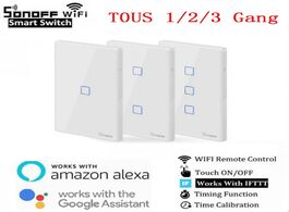 Foto van Beveiliging en bescherming sonoff tx t3 to us wifi smart switch 1 2 3 gangs home automation wall tou