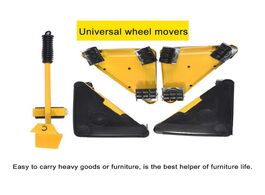 Foto van Auto motor accessoires 5pcs furniture transport lifter heavy stuffs moving tool set mover 4 wheeled 