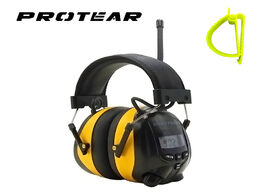 Foto van Beveiliging en bescherming protear nrr 25db hearing protector am fm radio earmuffs electronic ear pr
