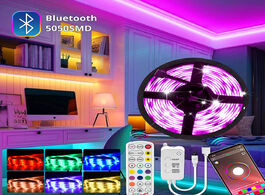 Foto van Lampen verlichting bluetooth led cabinet light strip 5050 12v lights bedroom decoration with remote 