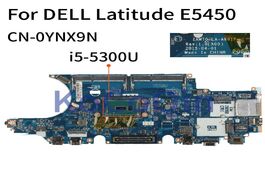 Foto van Computer kocoqin laptop mainboard for dell latitude e5450 i5 5300u cn 0ynx9n la a901p sr23x motherbo