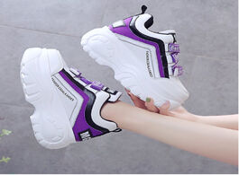 Foto van Schoenen women chunky sneakers 2020 fashion platform ladies brand wedges casual shoes for woman leat