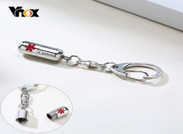 Foto van Sieraden vnox custom engrave medicine names carry your daily in this capsule pill key chains stainle