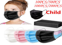 Foto van Beveiliging en bescherming in stock! disposable children s mask non woven fabric 3 layer filter clot