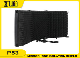 Foto van Elektronica xtuga 3 pannels microphone isolation shield foldable portable high density sound absorbi