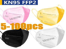 Foto van Beveiliging en bescherming ce ffp2 mask kn95 protective reusable masks colored facial dustproof 95 f