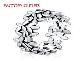 Foto van Sieraden new arrivals genuine 925 sterling silver rings novel design leaves pattern open finger roun