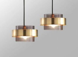 Foto van Lampen verlichting modern glass hanging lamp restaurant coffee bar suspension lighting fixture gold 