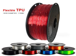 Foto van Computer elastic flexible tup 3d printer filament 1.75mm 85a rubber material roll flex 500g 250g red