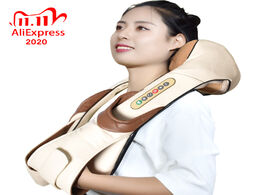 Foto van Schoonheid gezondheid neck massager electric shiatsu for back body shouder massage roller car relaxe