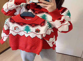 Foto van Baby peuter benodigdheden family look mother daughter pullover sweaters christmas new year cotton sw