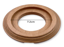 Foto van Woning en bouw switch accessories wooden base round hole diameter 72 mm retro socket brown primary w