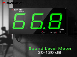 Foto van Gereedschap sndway wall mounted sound level meter green light 30 130 db digital noise usb charging m