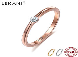 Foto van Sieraden lekani 925 sterling silver inlaid with cubic zircon customize ring simple multi color femal