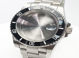 Foto van Horloge 40mm watch accessories stainless steel case with ceramic ring date magnifier sapphire glass 