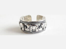 Foto van Sieraden xiyanike 925 sterling silver open rings for women couples vintage cute elephant animal hand