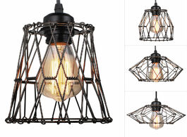 Foto van Lampen verlichting industrial retro cage pendant lights living dining room kitchen luminaire adjusta