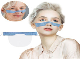 Foto van Beveiliging en bescherming 2pcs pvc visible face shield cover mask dust protection reusable washable