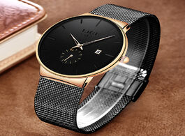 Foto van Horloge lige fashion watches casual waterproof quartz clock mens top brand luxury ultra thin date sp
