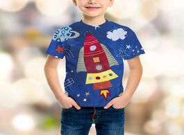 Foto van Baby peuter benodigdheden cartoon spaceship rocket children s t shirt 3d printed solar system planet