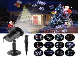 Foto van Lampen verlichting 12 patterns christmas projector laser lights led waterproof snowflake new year pa