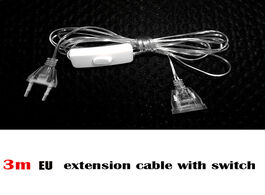 Foto van Lampen verlichting 3m eu extension cable with switch