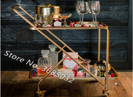Foto van Meubels european golden hotel drinking trolley restaurant mobile delivery creative edge tea househol