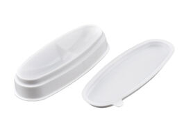 Foto van Schoonheid gezondheid white nail dipping powder french tray pvc manicure mold dip container for art 