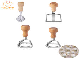 Foto van Huis inrichting wooden hand ravioli maker set roundsquare mold stamps cutter dough press pastry whee