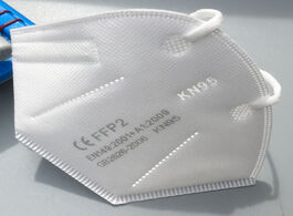 Foto van Beveiliging en bescherming ffp2 mask kn95 filter ffp2mask 5 layer protective covering face washable 