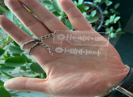 Foto van Sieraden 2pcs set custom music spotify code keychain heart shape for couple lovers key chains keyrin
