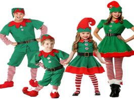 Foto van Baby peuter benodigdheden christmas elf family matching clothes mother daughter dresses father and s