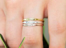 Foto van Sieraden custom name rings skinny for women girls anillos mujer personalized engraved ring bff stain